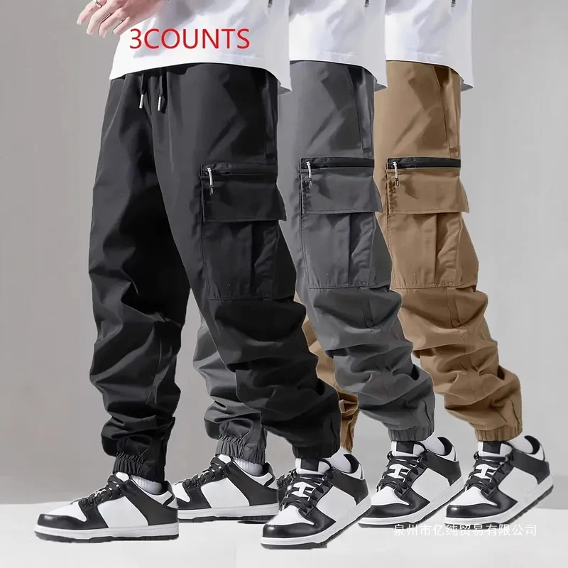 Herren Twill-Cargo-Jogginghose mit Reißverschluss-Beintasche & Tunnelzugbund Nord Taschen