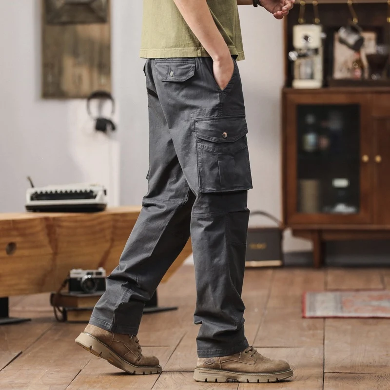 Herren Robuste Relaxed-Fit Cargohose mit verstärkten Knien und Mehrfach-Taschen Nord Taschen