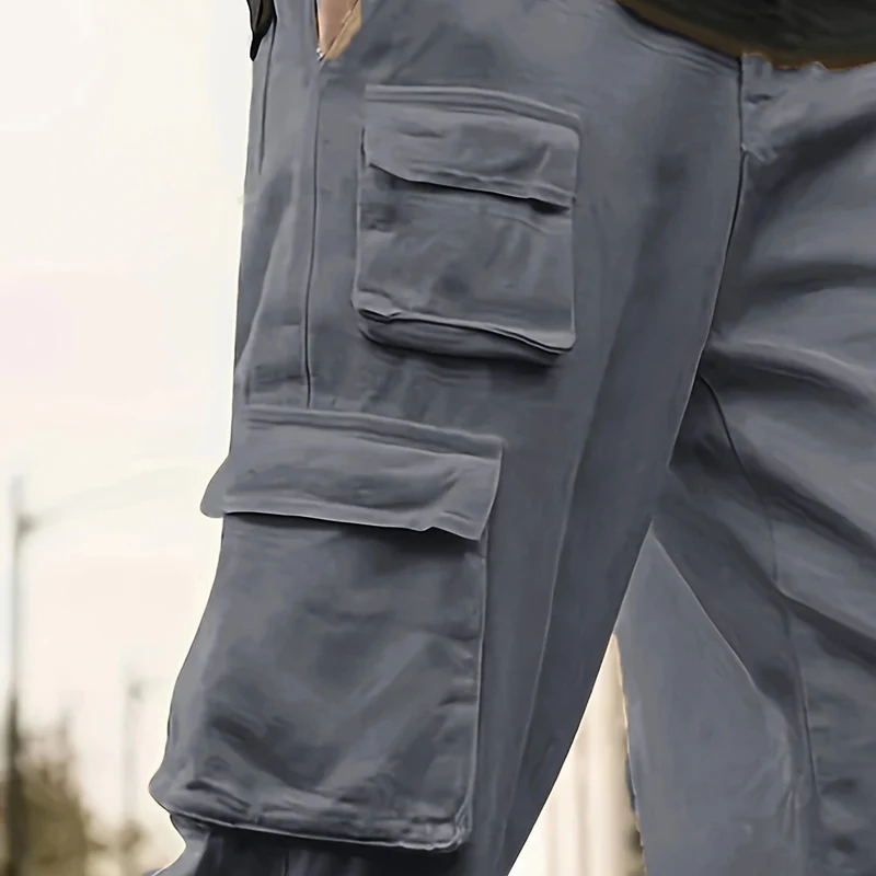 Herren Relaxed-Fit Utility-Cargohose mit großen Klappfächern und elastischem Beinabschluss Nord Taschen