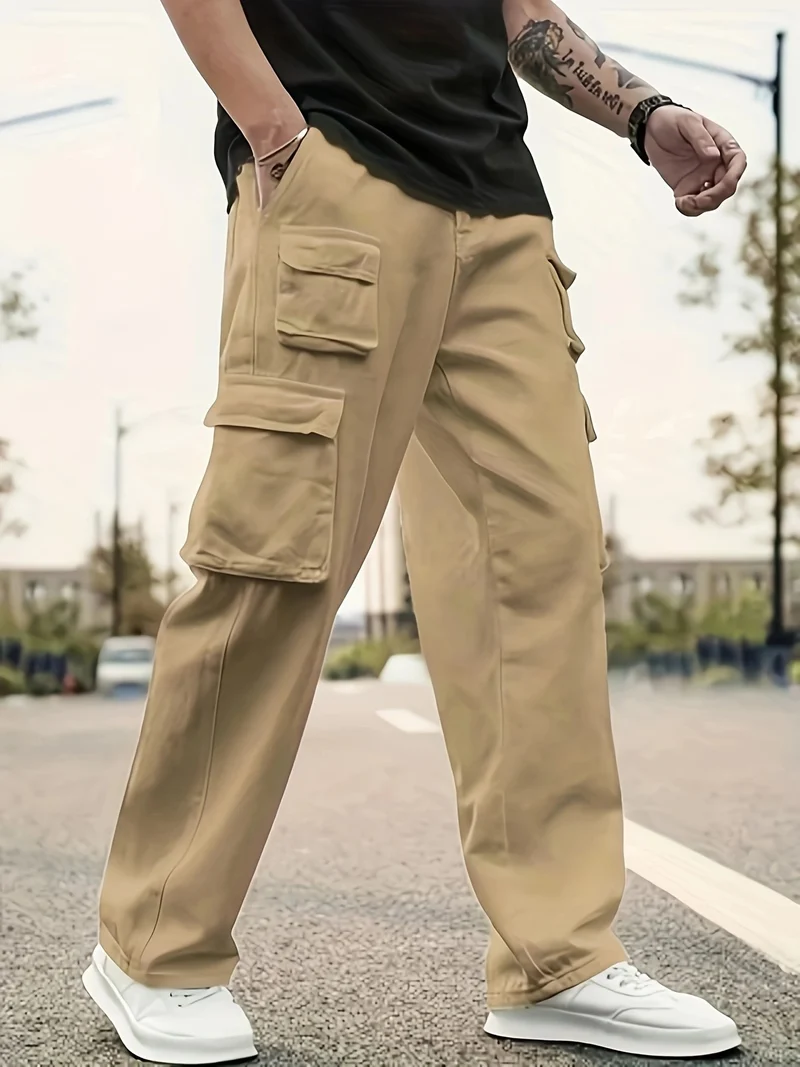 Herren Relaxed-Fit Utility-Cargohose mit großen Klappfächern und elastischem Beinabschluss Nord Taschen