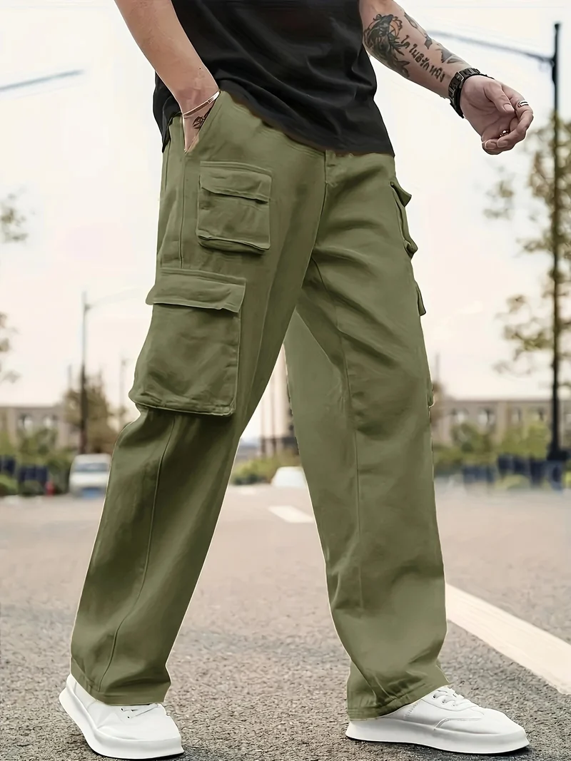 Herren Relaxed-Fit Utility-Cargohose mit großen Klappfächern und elastischem Beinabschluss Nord Taschen