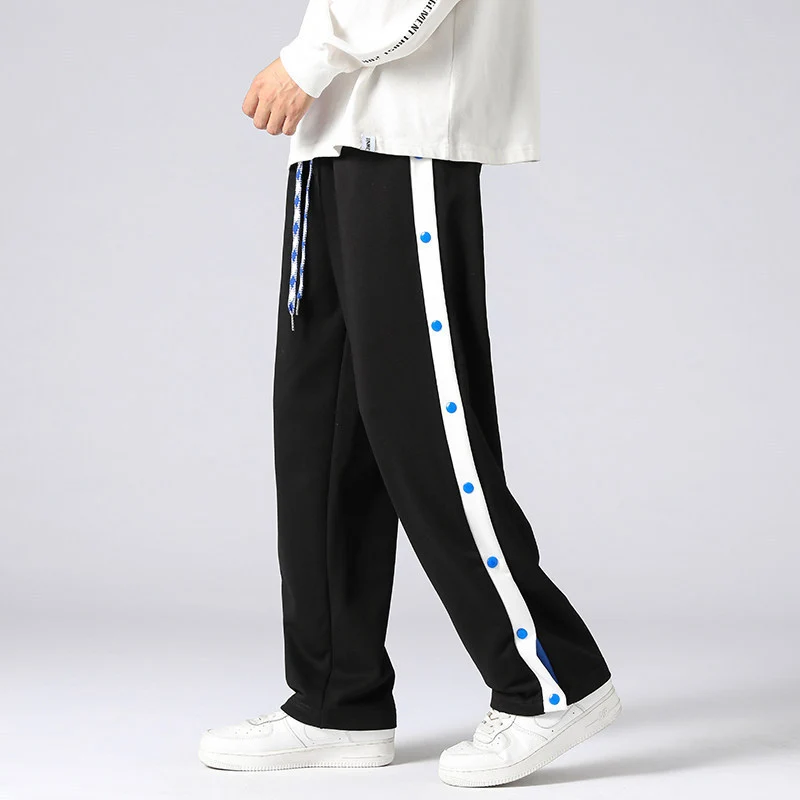 Herren Relaxed-Fit Sweathose mit seitlicher Druckknopfleiste und teilbarer Beinöffnung Nord Taschen