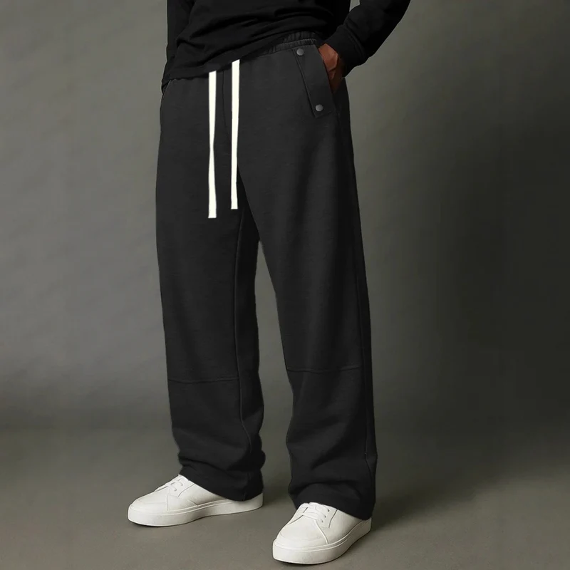 Herren Relaxed-Fit Jogginghose mit hohem Komfortbund, Tunnelzug & Utility-Details Nord Taschen