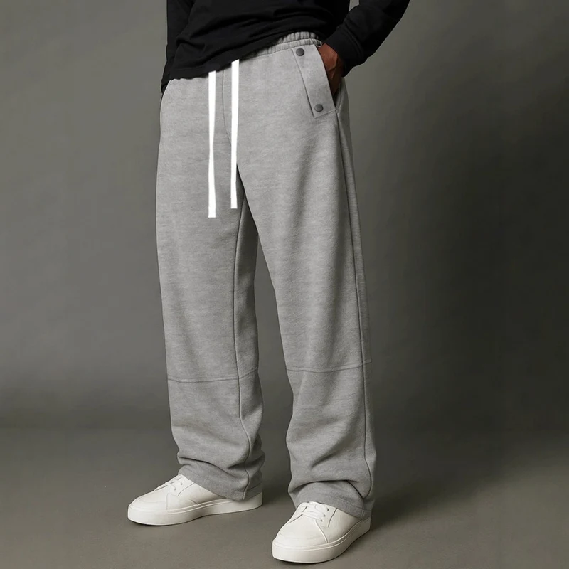 Herren Relaxed-Fit Jogginghose mit hohem Komfortbund, Tunnelzug & Utility-Details Nord Taschen