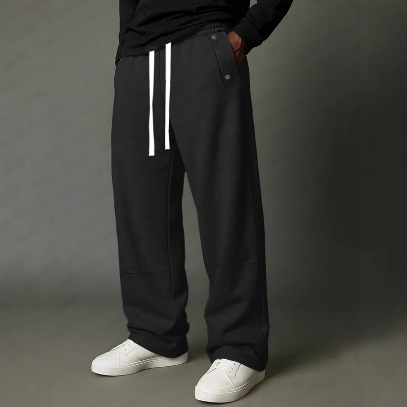 Herren Relaxed-Fit Jogginghose mit hohem Komfortbund, Tunnelzug & Utility-Details Nord Taschen