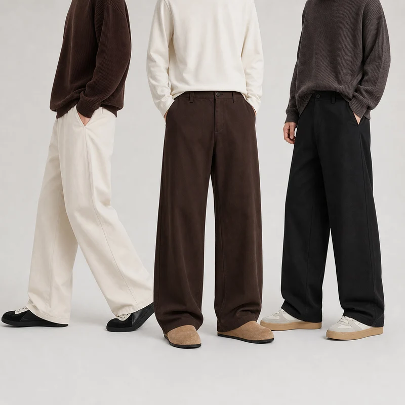 Damen Extraweite High‑Waist Culotte‑Hose mit ballonförmigem Saum und hohem Bund Nord Taschen