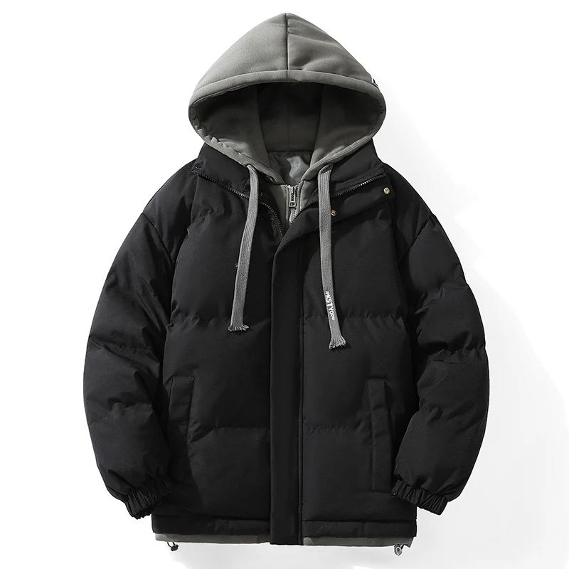 Unisex Wattierte Kapuzen‑Steppjacke mit Double‑Layer Kapuze und elastischen Bündchen Nord Taschen