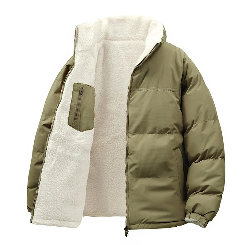Unisex Wattierte Bomberjacke mit Teddyfutter und verdeckten Innentaschen Nord Taschen