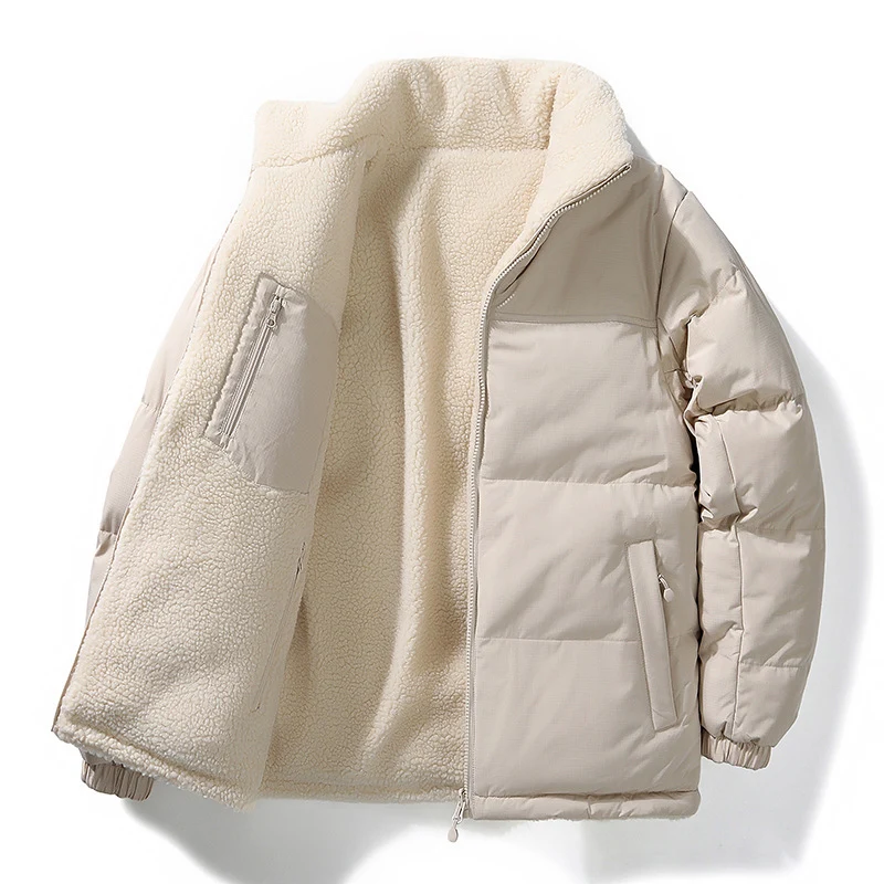Unisex Wattierte Bomberjacke mit Teddyfutter und verdeckten Innentaschen Nord Taschen