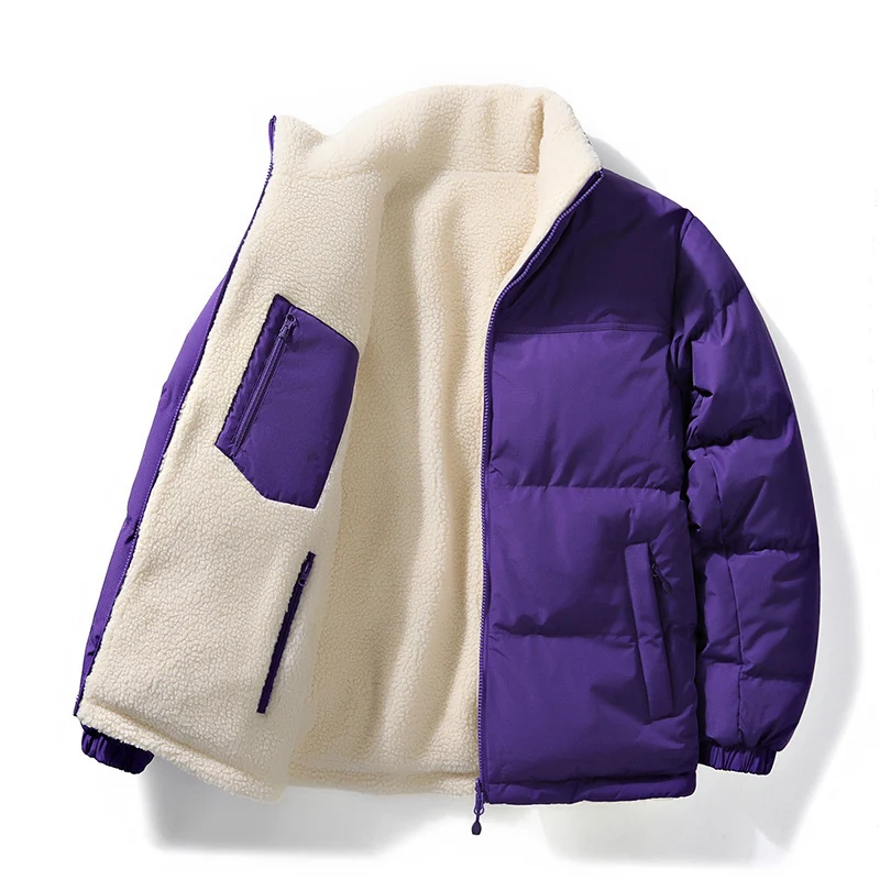 Unisex Wattierte Bomberjacke mit Teddyfutter und verdeckten Innentaschen Nord Taschen