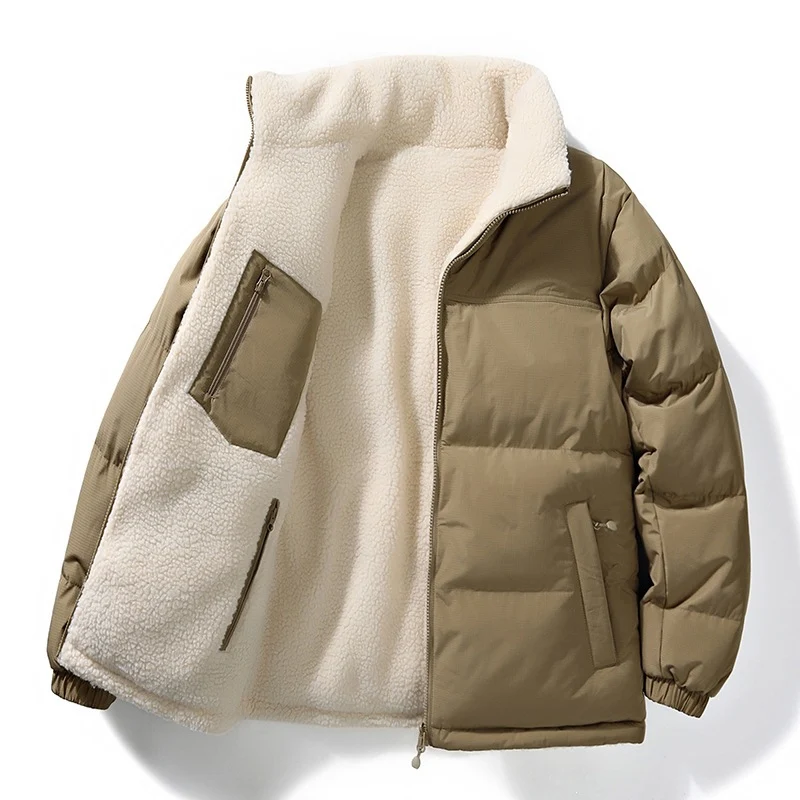 Unisex Wattierte Bomberjacke mit Teddyfutter und verdeckten Innentaschen Nord Taschen