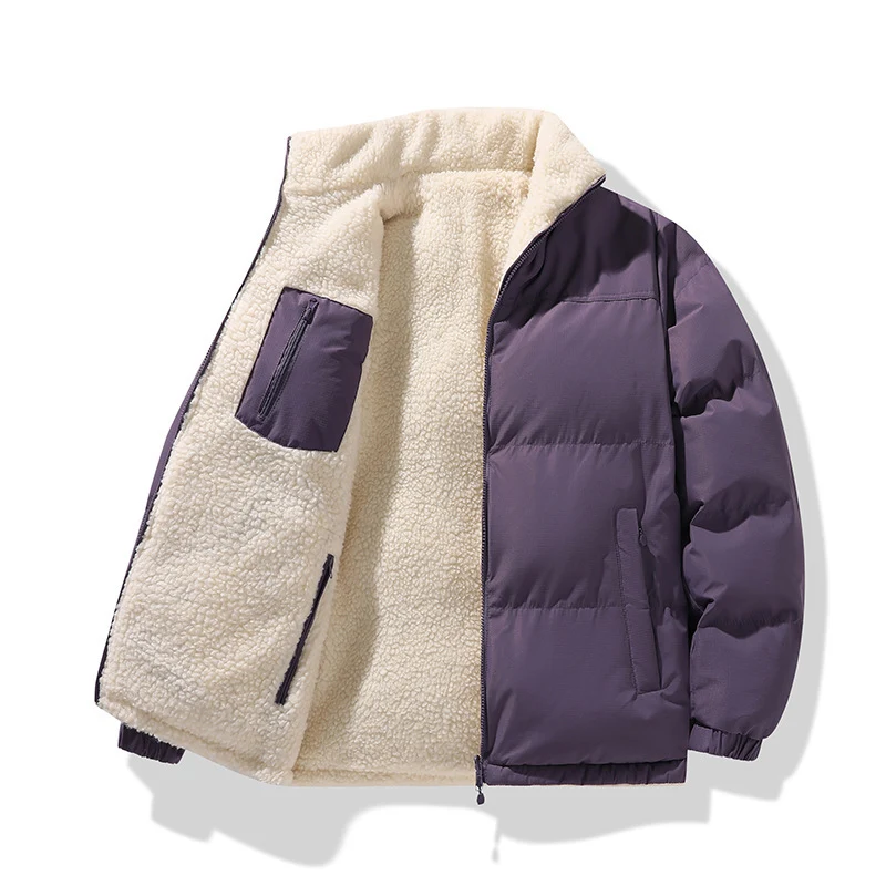 Unisex Wattierte Bomberjacke mit Teddyfutter und verdeckten Innentaschen Nord Taschen
