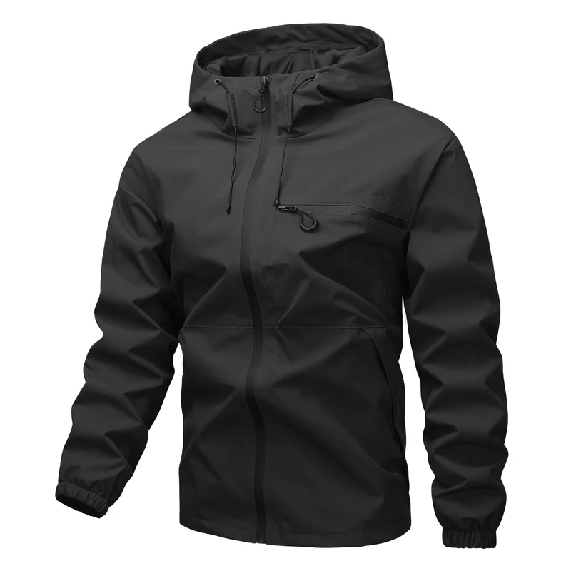 Unisex Wasserabweisende Softshell‑Regenjacke mit verschweißten Nähten, Kapuze & wasserdichter Brusttasche Nord Taschen