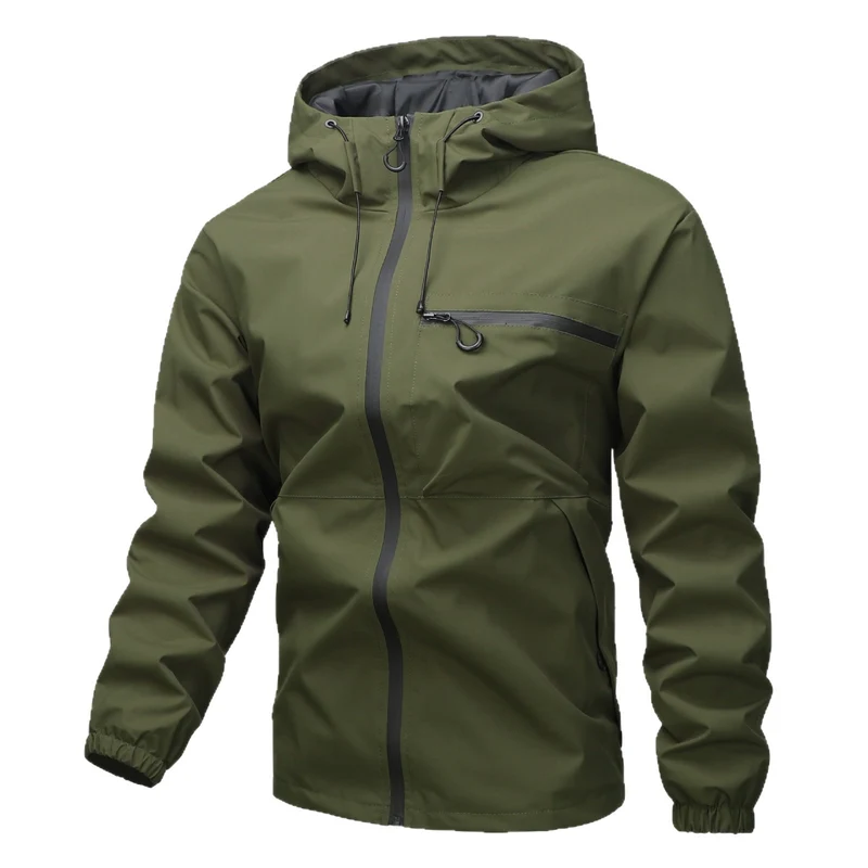 Unisex Wasserabweisende Softshell‑Regenjacke mit verschweißten Nähten, Kapuze & wasserdichter Brusttasche Nord Taschen