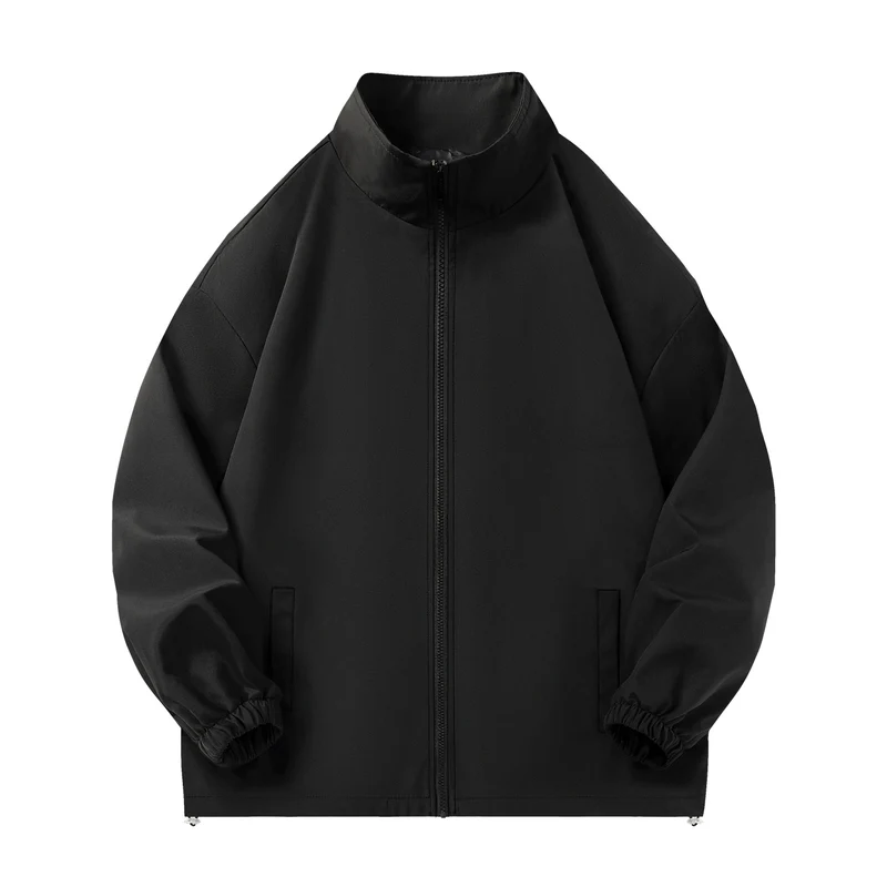 Unisex Leichte Windjacke mit hochabschließendem Stehkragen, Elastikbündchen & verstellbarem Kordelzugsaum Nord Taschen