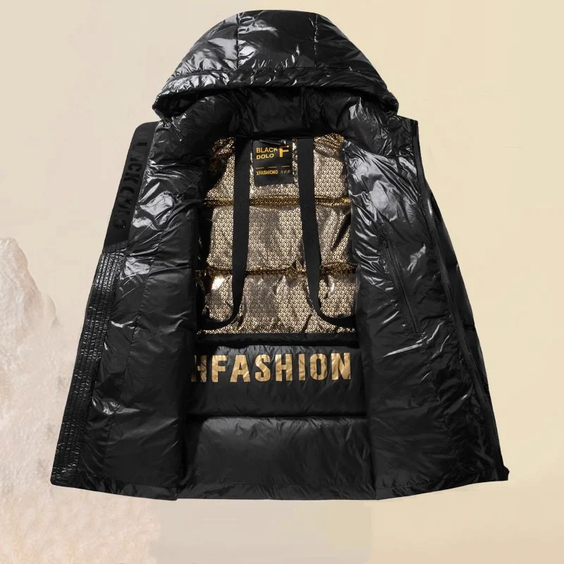 Unisex Glänzender Steppparka mit metallic‑Innenfutter und Tragegurten Nord Taschen