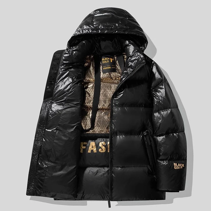 Unisex Glänzender Steppparka mit metallic‑Innenfutter und Tragegurten Nord Taschen