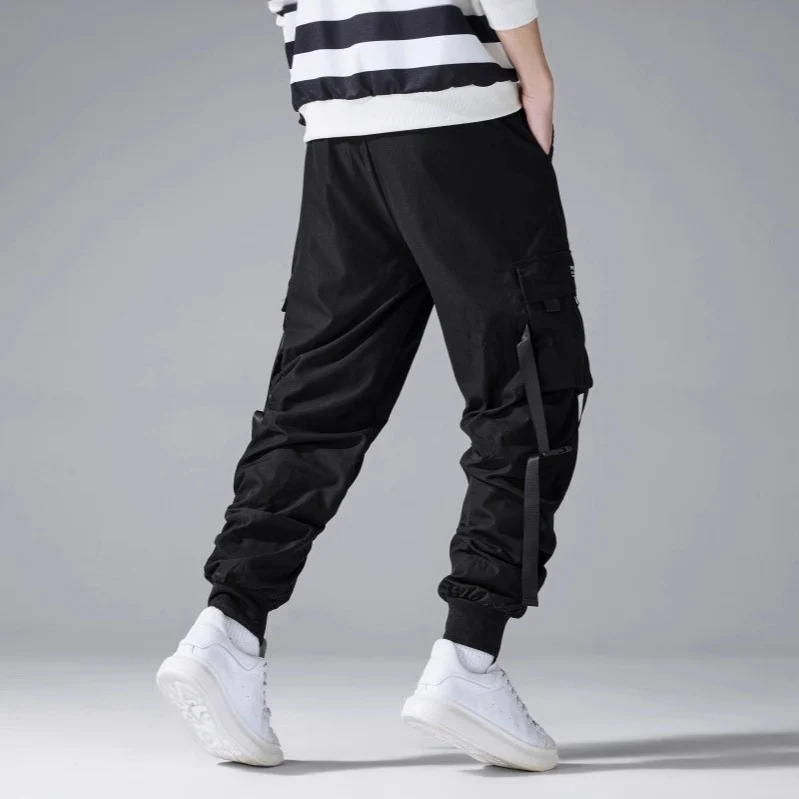 Herren Utility‑Cargohose im Joggerstil mit Multifunktions‑Taschen und Kordelbund Nord Taschen