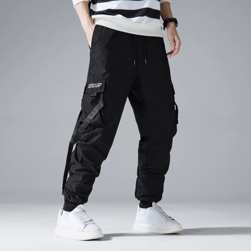 Herren Utility‑Cargohose im Joggerstil mit Multifunktions‑Taschen und Kordelbund Nord Taschen