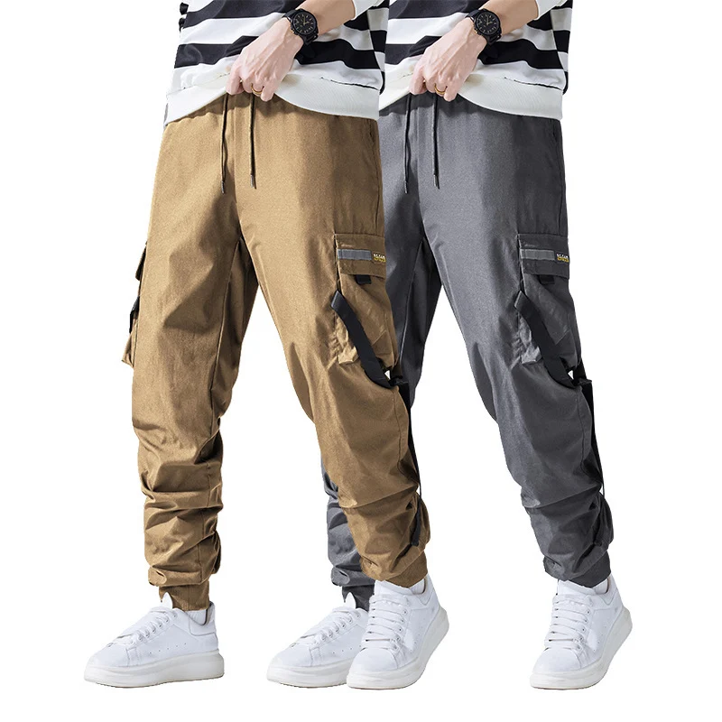 Herren Utility‑Cargohose im Joggerstil mit Multifunktions‑Taschen und Kordelbund Nord Taschen