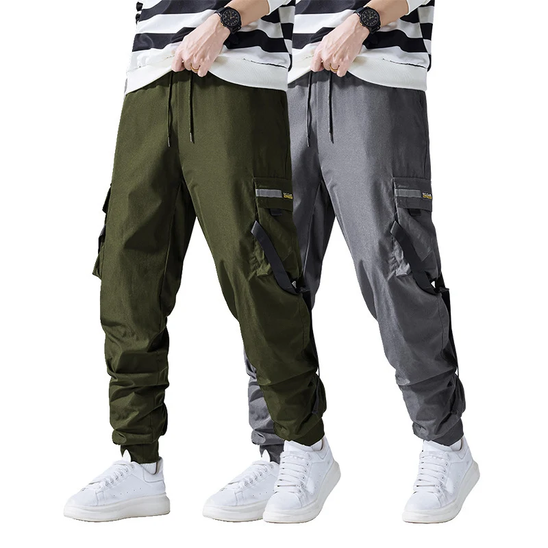 Herren Utility‑Cargohose im Joggerstil mit Multifunktions‑Taschen und Kordelbund Nord Taschen