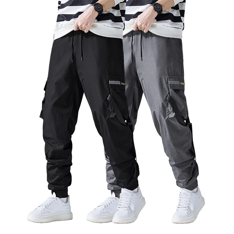 Herren Utility‑Cargohose im Joggerstil mit Multifunktions‑Taschen und Kordelbund Nord Taschen