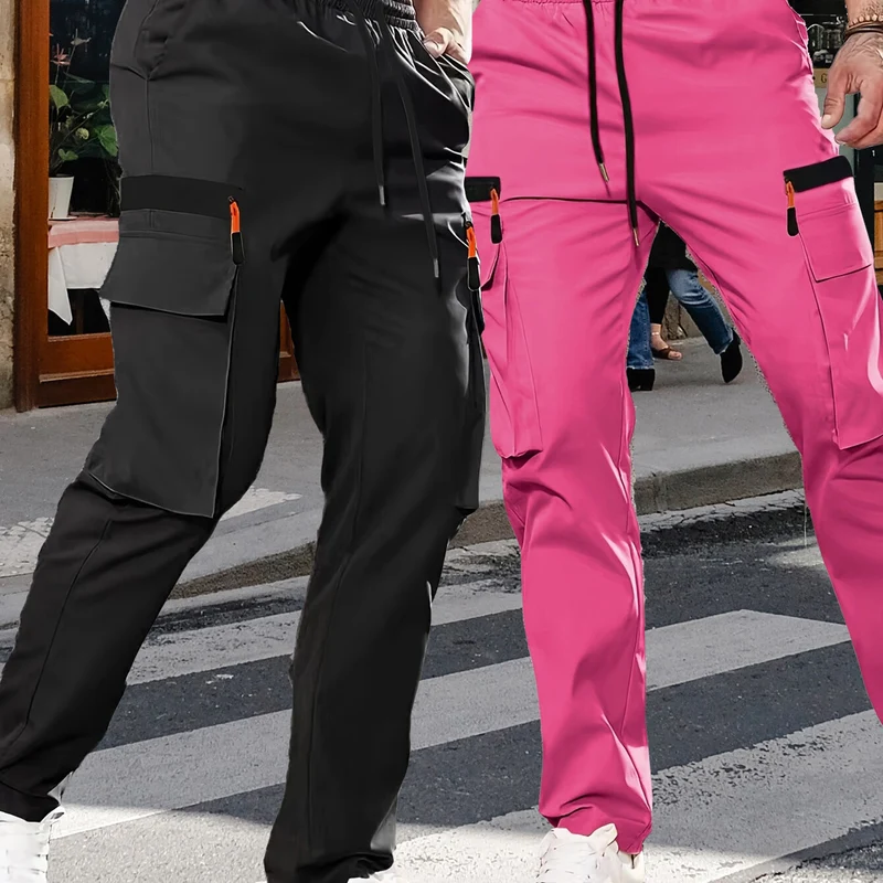 Herren Utility-Cargohose im Joggerstil mit elastischem Bund und Multifunktions-Taschen Nord Taschen