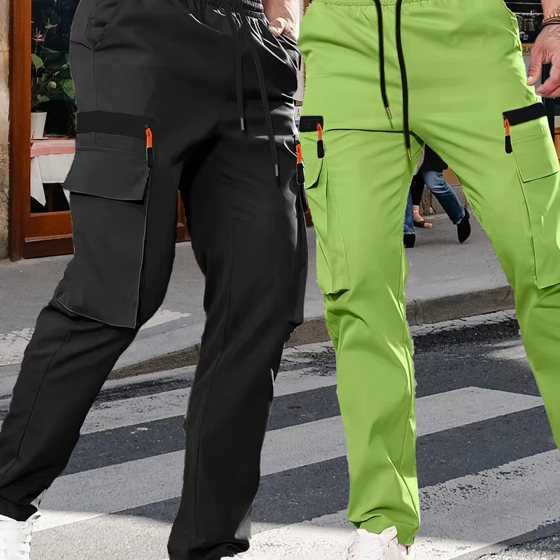 Herren Utility-Cargohose im Joggerstil mit elastischem Bund und Multifunktions-Taschen Nord Taschen