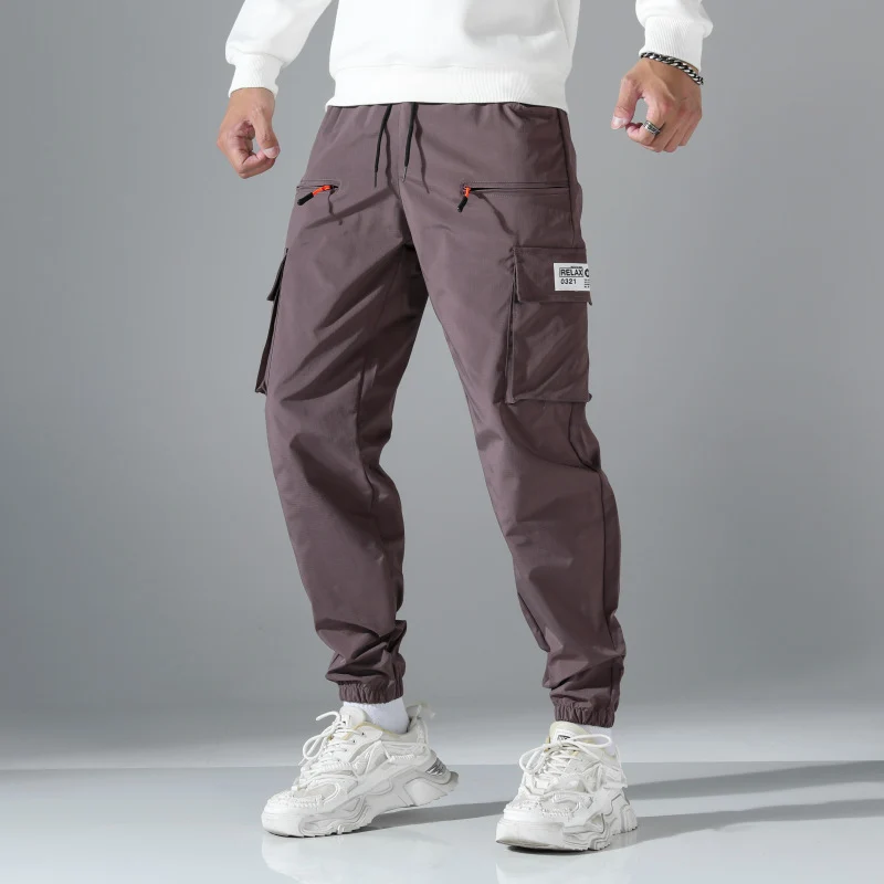 Herren Utility-Cargohose im Joggerstil mit elastischem Bund, Multifachtaschen & Reißverschlusstaschen Nord Taschen