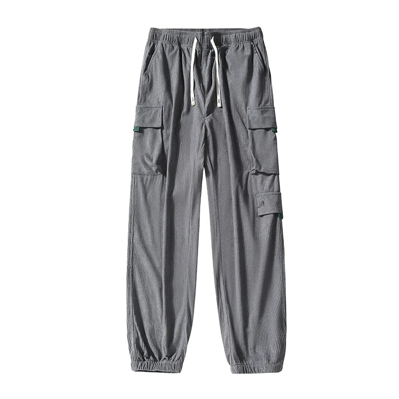 Herren Utility-Cargohose im Joggerstil aus strukturierter Baumwollmischung mit elastischem Bund & Mehrfachtaschen Nord Taschen