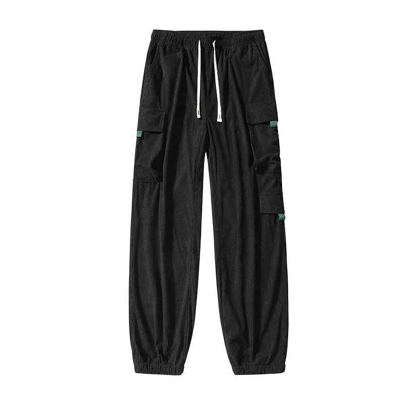 Herren Utility-Cargohose im Joggerstil aus strukturierter Baumwollmischung mit elastischem Bund & Mehrfachtaschen Nord Taschen