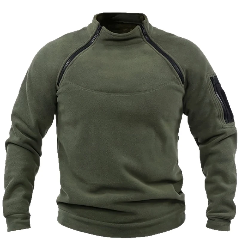 Herren Thermo-Fleecepullover mit Schulter-Reißverschlüssen & Ärmeltasche Nord Taschen