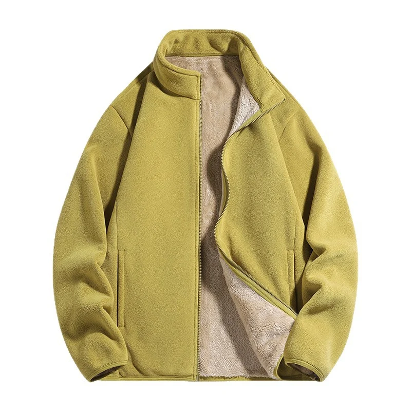 Herren Thermo-Fleecejacke mit weichem Sherpa-Innenfutter und Stehkragen Nord Taschen