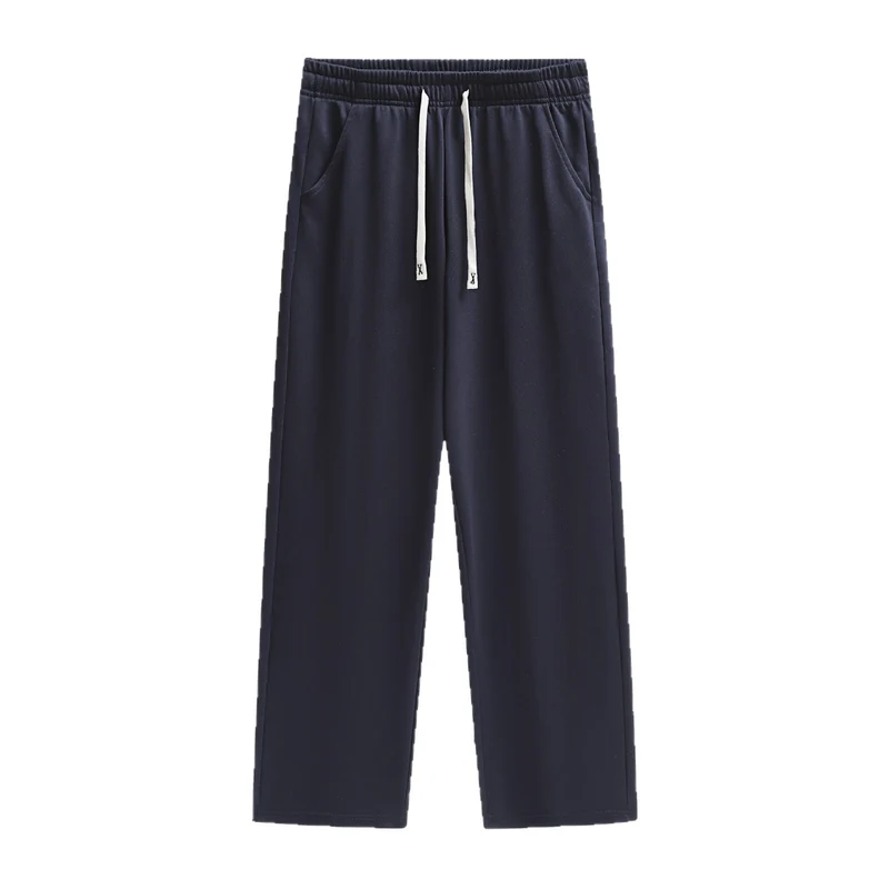 Herren Relaxed-Fit French-Terry Loungehose mit hohem Komfortbund und geradem Bein Nord Taschen