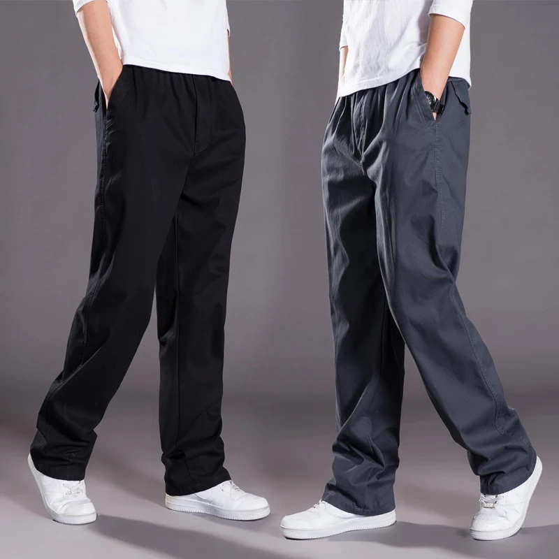 Herren Relaxed-Fit Freizeit-Chinohose mit elastischem Tunnelzug, vorgeformtem Bund und geradem Bein Nord Taschen