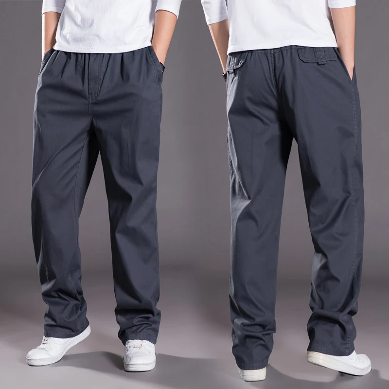 Herren Relaxed-Fit Freizeit-Chinohose mit elastischem Tunnelzug, vorgeformtem Bund und geradem Bein Nord Taschen