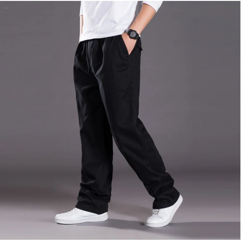 Herren Relaxed-Fit Freizeit-Chinohose mit elastischem Tunnelzug, vorgeformtem Bund und geradem Bein Nord Taschen