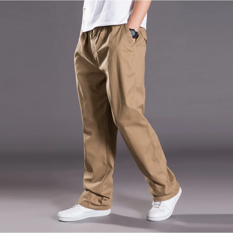 Herren Relaxed-Fit Freizeit-Chinohose mit elastischem Tunnelzug, vorgeformtem Bund und geradem Bein Nord Taschen
