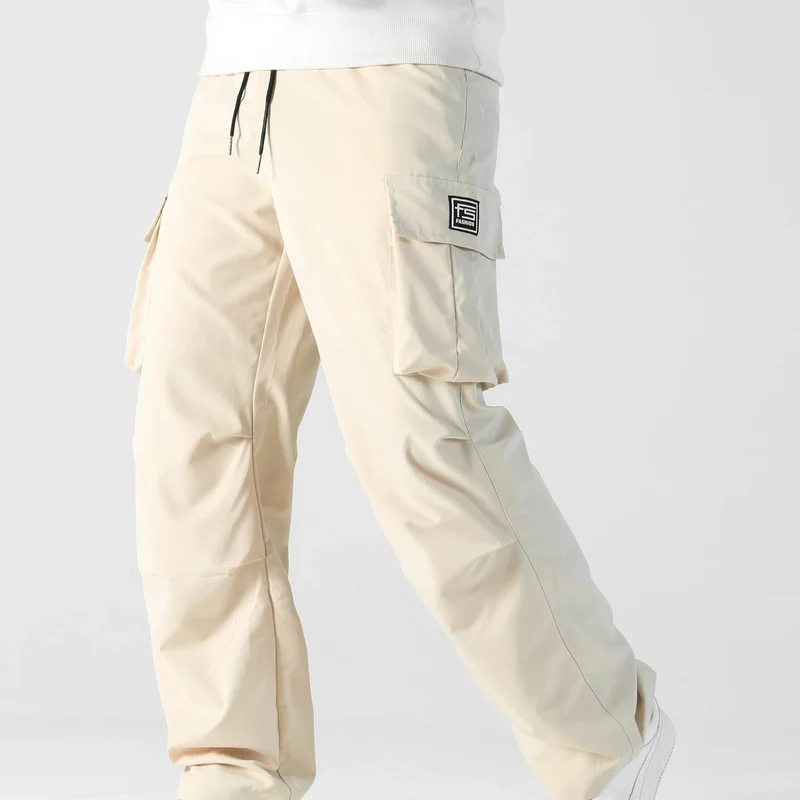 Herren Relaxed Cargo-Hose mit Tunnelzugbund, großen Klapp‑Utilitytaschen und geradem Bein Nord Taschen