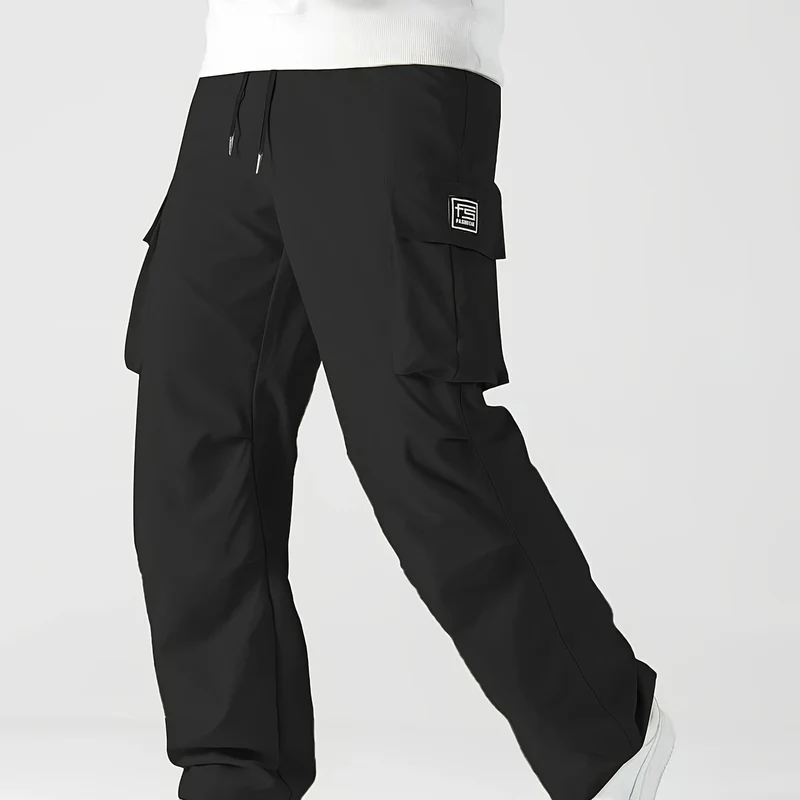 Herren Relaxed Cargo-Hose mit Tunnelzugbund, großen Klapp‑Utilitytaschen und geradem Bein Nord Taschen