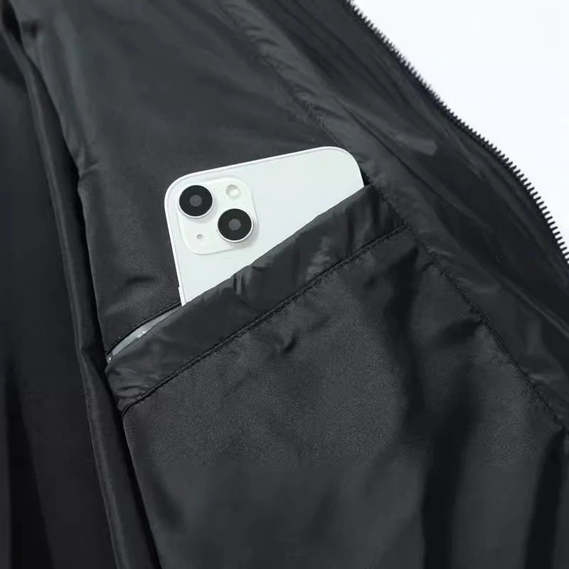 Herren Quiltgefütterte Bomberjacke mit Fleeceärmeln und Utility-Taschen Nord Taschen