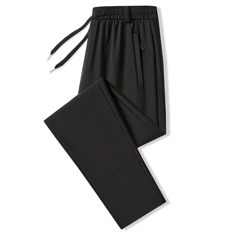 Herren Performance-Jogginghose im Straight-Fit mit elastischem Tunnelzugbund und verdeckter Reißverschlusstasche Nord Taschen