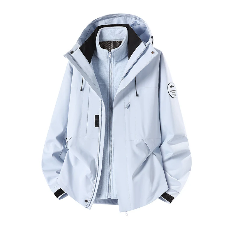 Herren Wetterfeste technische Softshell‑Trekkingjacke mit Kapuze und isolierendem Inneneinsatz Nord Taschen