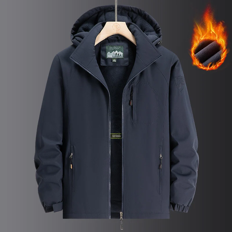 Herren Wetterfeste Softshelljacke mit durchgehendem Fleece-Innenfutter, verstellbarer Kapuze und winddichter Membran Nord Taschen
