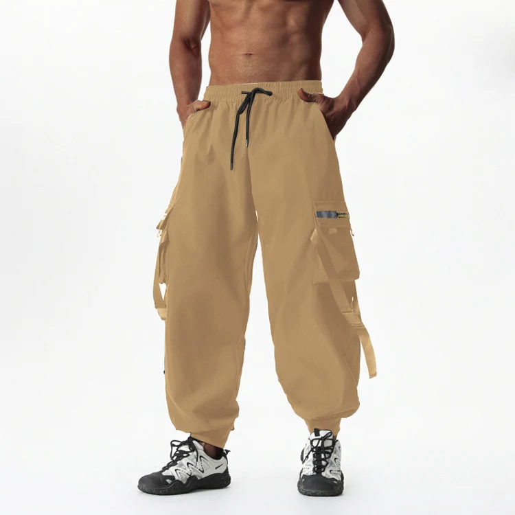 Herren Utility-Cargo-Jogginghose mit Tunnelzug, Beinschnallen & Mehrfachtaschen Nord Taschen