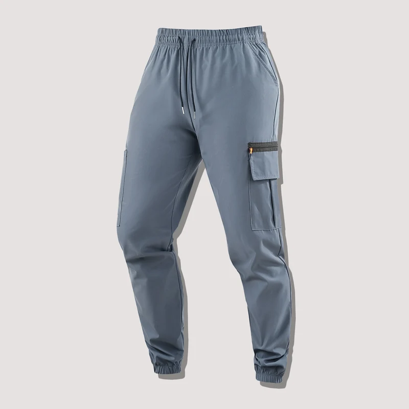 Herren Utility-Cargo-Jogginghose mit Kordelzug, Reißverschluss-Beintasche & elastischen Bündchen Nord Taschen