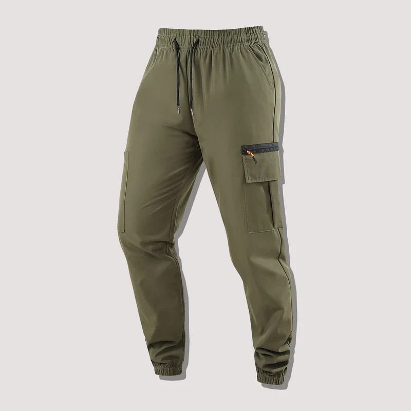 Herren Utility-Cargo-Jogginghose mit Kordelzug, Reißverschluss-Beintasche & elastischen Bündchen Nord Taschen