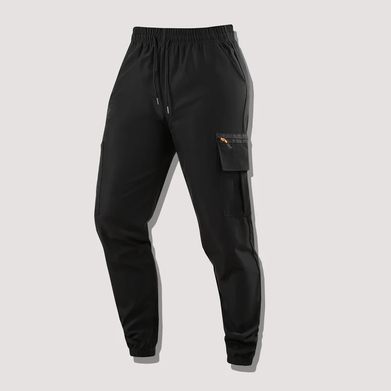 Herren Utility-Cargo-Jogginghose mit Kordelzug, Reißverschluss-Beintasche & elastischen Bündchen Nord Taschen