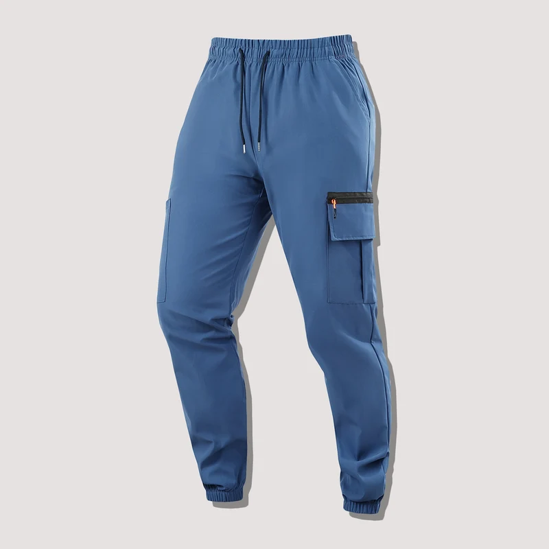 Herren Utility-Cargo-Jogginghose mit Kordelzug, Reißverschluss-Beintasche & elastischen Bündchen Nord Taschen