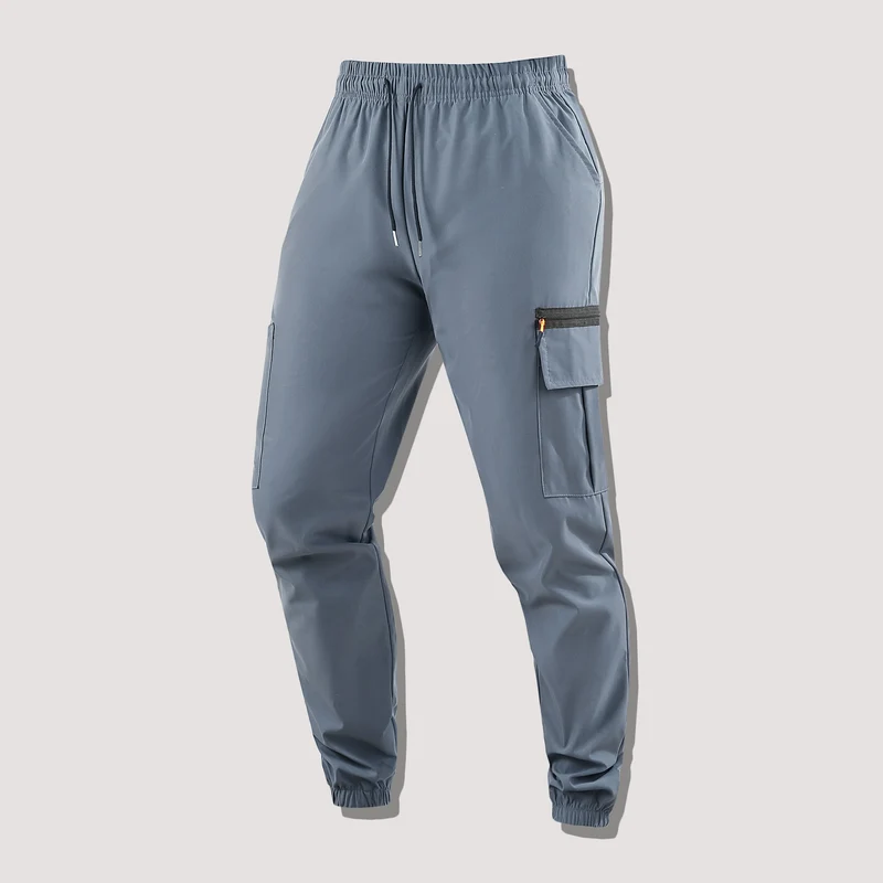 Herren Utility-Cargo-Jogginghose mit Kordelzug, Reißverschluss-Beintasche & elastischen Bündchen Nord Taschen